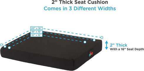 8 16 16 18 24 2 3 NOVA Gel & Memory Foam Seat & Wheelchair Cushion in Sizes (from x to x Extra Wide), Comfortable