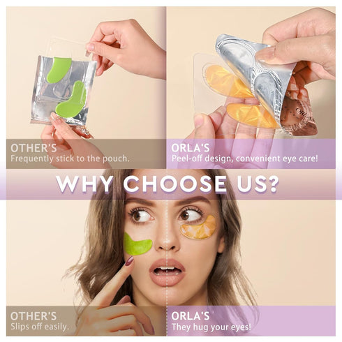 Under Eye Patches for Puffy Eyes, 24k Gold Eye Masks with Collagen & Hyaluronic Acid, 30 Pairs
