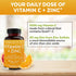 Viva Naturals Vitamin C 1000 mg and Zinc 20 mg Supplement (250 Capsules) for Immune Support, Plant Based