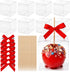 Temmgnie 30 Sets Candy Apple Boxes with Holes,4"x 4"x 4" Clear Caramel Apple
