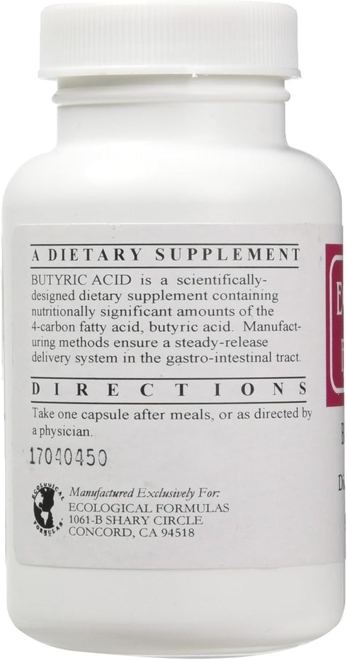 Ecological Formulas Calcium Magnesium Butyrate (Butyric Acid), 90 Capsules - Supports Gut Health