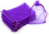 50Pcs Purple Organza Bags, 3x4 Inch Small Mesh Gift Bags, Drawstring Halloween Candy Treat Pouches