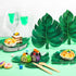 Zonon 150 Summer Pcs Turtle Leaf Plates Hawaiian Luau Party Supplies Turtle Leaf Floral Tropical Plates Jungle Birthday