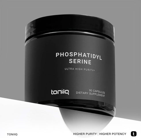 Toniiq Phosphatidylserine - 400mg Formula - World’s First 50% Purity - Highest Purity in The US - Soy Free Supplement -
