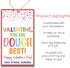 Set 20 GT458 of Personalized You are Dough Best | Play Dough Valentine Tags with String | Rectangle Valentine Treat