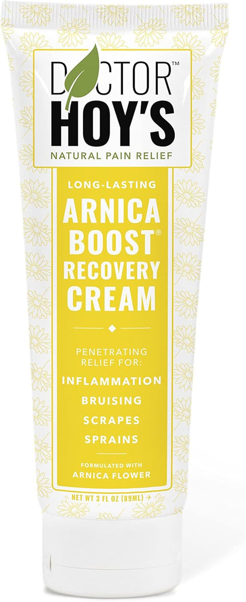 DOCTOR HOY'S Natural Arnica Boost Recovery Cream - Topical Homeopathic Formula for Bruise and Muscle Pain Relief (3 Fl