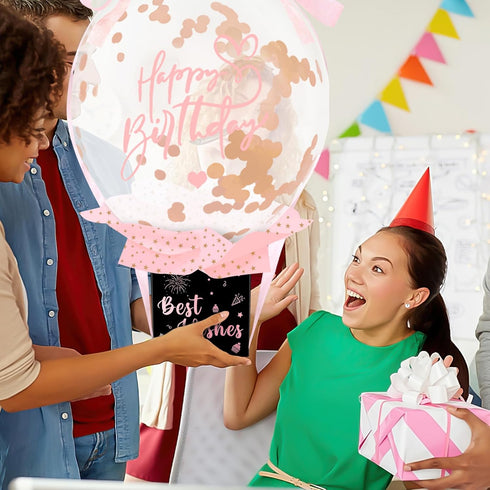 Set, Upgraded Birthday Money Box for Cash Gift Pull, Funny Pull Money Balloon Box Happy Birthday Surprise Birthday