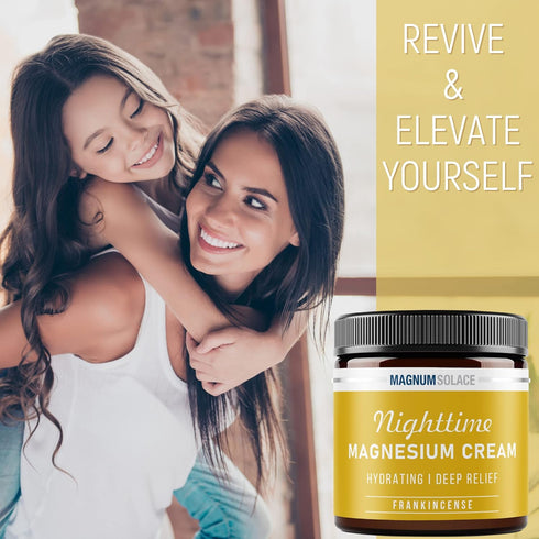Magnesium Cream Nighttime Magnesium Lotion Apply to Legs, Buttocks, Arms or Chest Topical Magnesium Chloride USA Made
