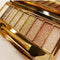 Sparkle Eyeshadow Palette & 9 Colors Shimmer Makeup Palette & Cosmetic Brush Set, Gold Glitter, Highly Shining