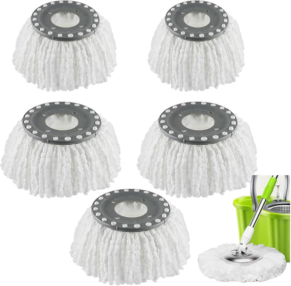 YWSHF 5 PCS Replacement Spin Mop Heads for Old Hurricane Mr.Clean 360 Spin Magic Mop, Microfibre Universal Refills