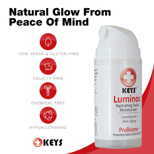 Keys Care Luminos Hydrating Clear Natural Moisturizer - Anti-Aging Makeup Base for Radiant Skin - All Skin Types