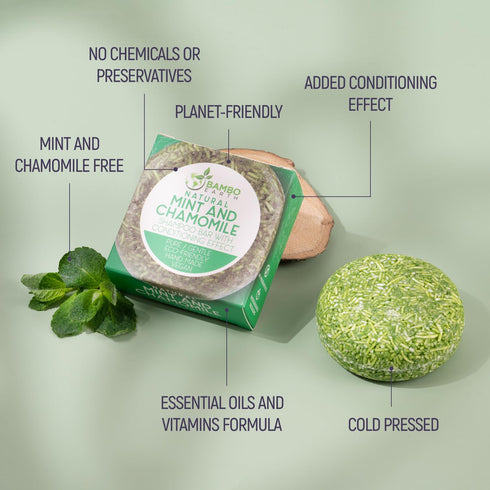 Solid Shampoo Bar and Conditioner Effect Hair Soap - 100% Organic Shampoo Bars with Natural Essential Oils