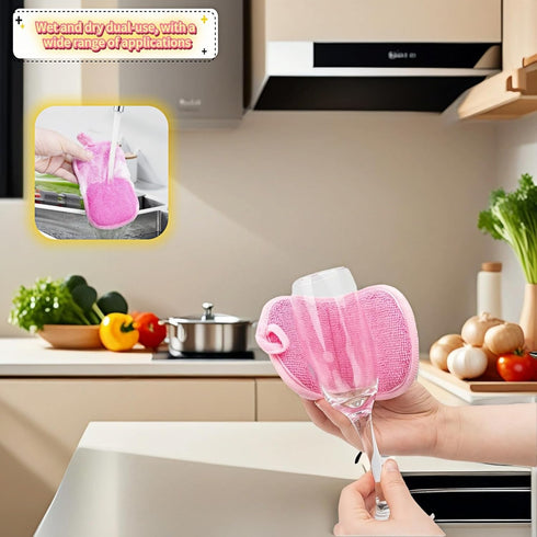 SAYUANVA Dual-Sided Kitchen Scrubbing Sponges, Heavy Duty Non-Scratch Cleaning Sponges, Extra Thick Dual-Sided Sponge