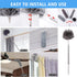 Microfiber Feather Duster 5-in-1 Kit, Dusters for Cleaning, Duster with Extension Pole 100 Inches, Cobweb Duster, Microfiber Dusters for High Ceilings and Fans, Blinds, Cars and Furniture by Tiumso