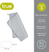 Set 3 True Microfiber Towels, Wine Glass Polishing Cloths, Streak Free Microfiber Cloth and Lint Free Towels, Grey