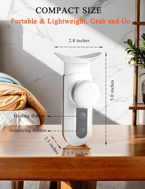 Heated USB Nano Eye Moisturizer & Soother - Portable Drops Steamer for Dry Eye, Rechargeable Electric Mist Sprayer