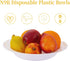 N9R 30 Pack Disposable Soup Bowls, 12 Oz Fancy Plastic Bowls with Gold Relief for Parties, Weddings, Everyday Use