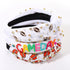NVENF Game Day Accessories for Women, Football Headband with Crystal Pearl Knotted Design