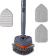 Tub Tile Scrubber Brush with 3 Function Cleaning Pads, 56" Extendable Handle, No Scratch