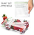 150 Count Quart Size Freezer Bags, Resealable Extra Strong Leak Proof Bags with Double Zipper for Food Storage