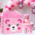 Peconal 1st 2nd 3rd Pink Bear Gift Bag for Baby Shower Pink Bear Baby Shower Birthday Gift Wrapping Paper Bag
