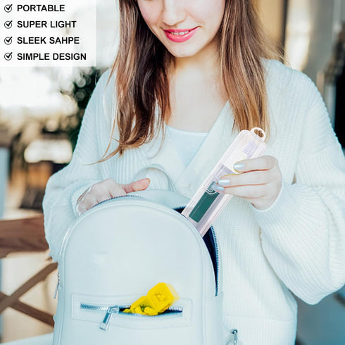 Toothbrush Case 2 Packs, Transparent Travel Holder, Plastic for Toothbrush, 7.87 x 1.85 x 1.18 inches
