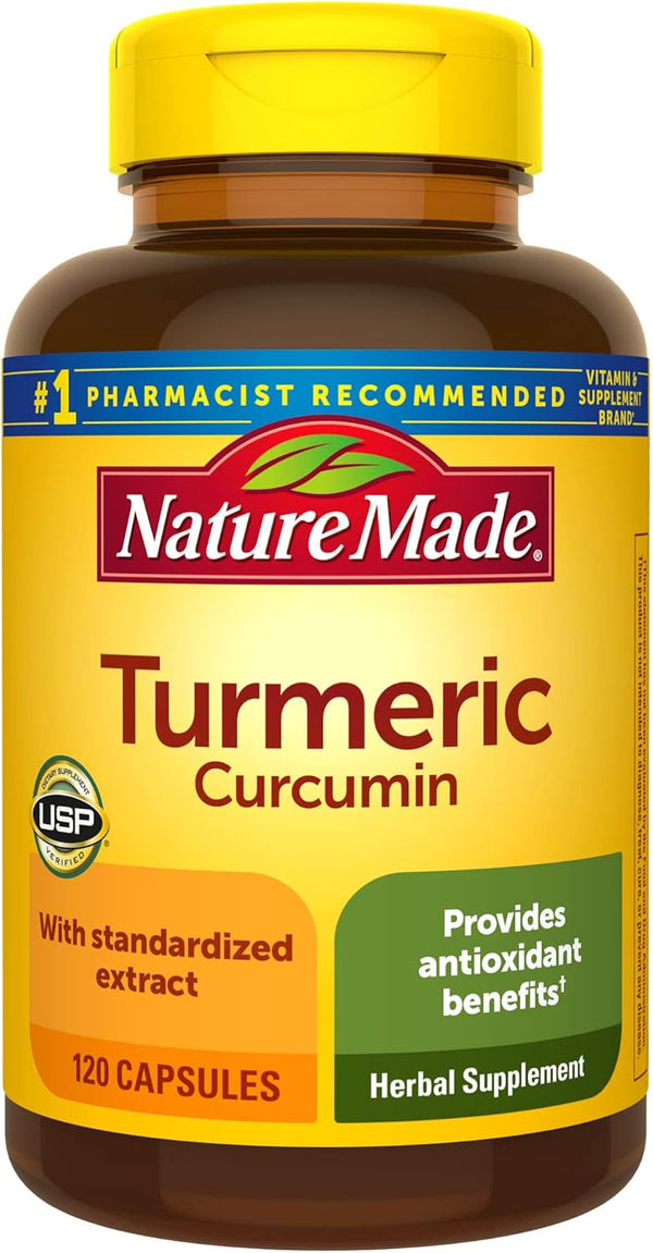 Nature Made Turmeric Curcumin 500 mg - 120 Capsules, Herbal Supplement for Antioxidant Support