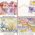 Stratalife 50PCS Organza Jewelry Gift Bag 4x6 Inches Purple Coralline Pattern Drawstring Pouches for Party Favor