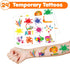48PCS Art Party Favors: 24 Tattoos, 24 Slap Bracelets, Themed Birthday Supplies, Gifts for Girls Boys