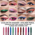 evpct 6Pcs Colored Glitter Eyeliner Pencils Set - Waterproof for Women, Dark Light Royal Blue, Emerald Green, Purple