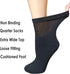 Women Extra Wide Comfort Fit Loose Fit Quarter Socks, Moisture Wicking Cushion Diabetic Socks, 4 Pairs, Black