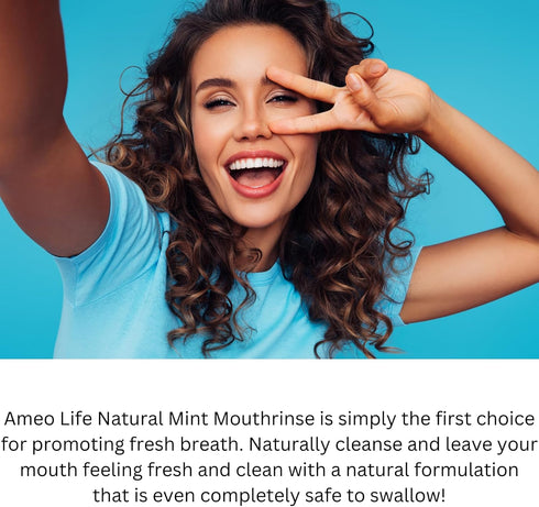Structured Colloidal Silver Mouthwash, Mint Flavor, All Natural with 10ppm Structured Silver for Bad Breath, 16 oz