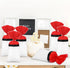 SAVITA 100pcs 100 Packaging Red and White Cartoon Theme Cellophane Treat Bags, Animation Party Favor Gift Bags