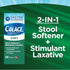 Colace 2-in-1 Stool Softener Plus Stimulant Laxative - Gentle Effective Constipation Relief, Docusate Sodium Plus