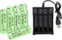 Fytoo 8PCS 1.2V 700mAh Ni-Cd AAA Battery with USB Charger for Wireless Microphone, Electric Toys, RC Mouse, Calculator, Shaver, Keyboard, Household Appliances, Solar Light Rechargeable Battery