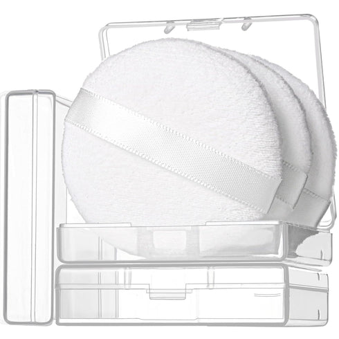 Teenitor 3pcs Powder Puff, Setting Powder Puff 2.36 Inch, Soft Powder Applicator for Loose & Pressed Powder, Face Puff