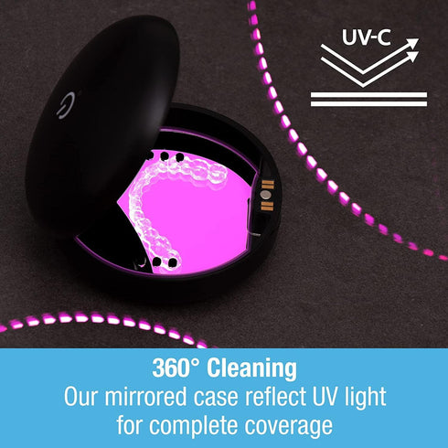 Tilcare UVC Retainer Case for Invisalign with UV Light for Aligners, Retainers, Mouth Guard, and Whitening Trays