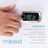 mibest OLED Finger Pulse Oximeter, O2 Meter in Dual Color White/Luxury Gold
