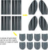 Unikstep 2 Pairs Shoe Sole Repair Rubber Sheets, Anti Slip Noise Reduction Grips, Size 7.1x4.7 Inches