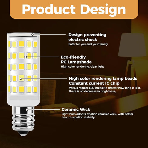 Mirror Replacement Incandescent Bulbs 20W for Conair Makeup Mirror, 10x Double Sided LED Bulbs (2Pack)