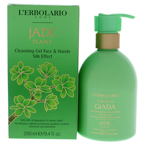 L'Erbolario Jade Plant Cleansing Gel for Face and Hands - Floral & Citrus Fragrance, 9.4 Oz Body Wash with Moisturizing