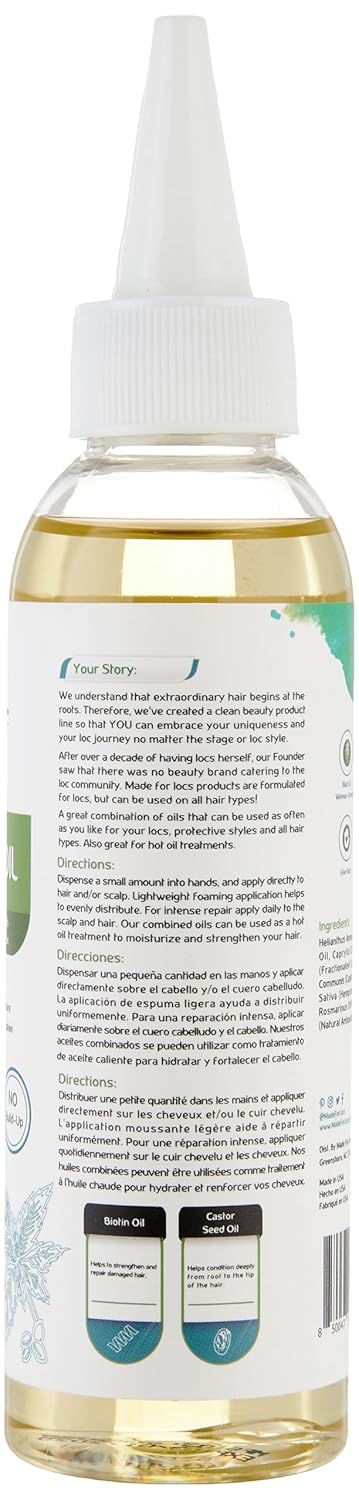 Locs Vegan Conditioning Hair Oil | Foaming Locs Oil | 4 oz