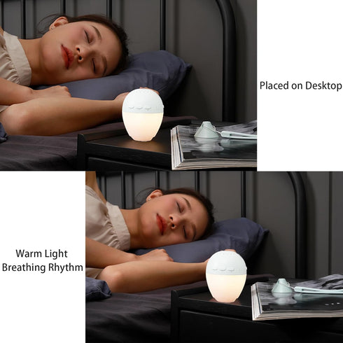 SINGMIO M10 White Noise Sleep Machine, Portable Sound Machine with Timer, Soothing Music Player, Night Light, Long