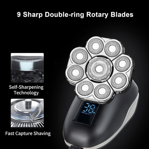 Magnetic Replacement Blades for Head Shaver - Head Shaver Replacement Heads (Silver)