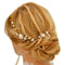 Unicra Star Rhinestone Bride Wedding Hair Vine, Gold Bridal Hair Piece for Women and Girls (21 Inches)