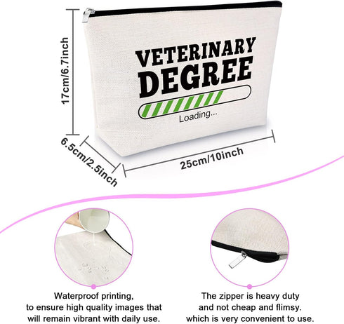 Veterinarian Graduation Gifts Veterinary Technician Makeup Bag Vet Tech Gift for Women Cosmetic Bag Best Veterinarian Gift Thank You Gift for Vet Student Birthday Thanksgiving Gift Travel Pouch