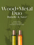 Reset Set Mental & Tension Relief Essential Oil Duo with Bunny Gua Sha Tool, Wood & Metal Roller for Focus & Emotional