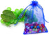 50Pcs Organza Bags - 4x6 Inches - Royal Blue Sheer Drawstring Baby Shower Favor Bags - Wedding Candy Gift Pouches