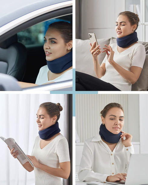 Neck Brace for Sleeping - Cervical Collar Relief Neck Pain and Neck Support Soft Foam Wraps Keep Vertebrae Stable