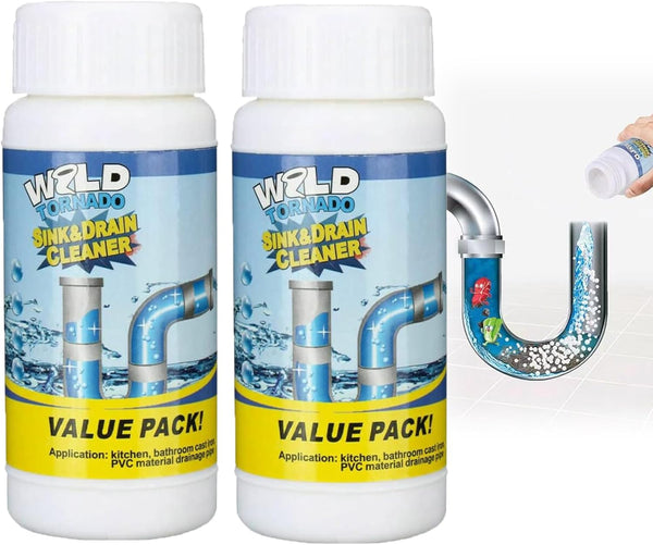 iekufes Wild Tornado Powerful Sink & Drain Cleaner Powder - Quick Foaming Super
